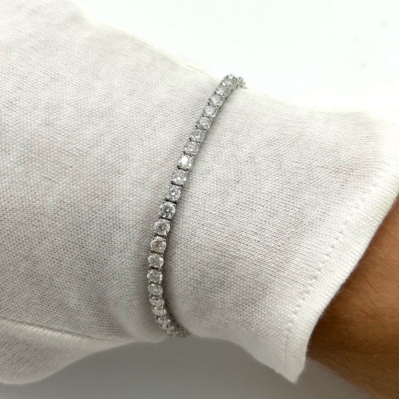 925 Silver 14.40CTW Moissanite Tennis Bracelet